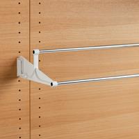 Tac - extendable wall-mounted shoe rack - white-bright aluminium 1